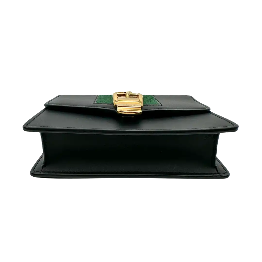 Gucci Super Mini Sylvie Chain Schultertasche Leder / sehr gut Gucci