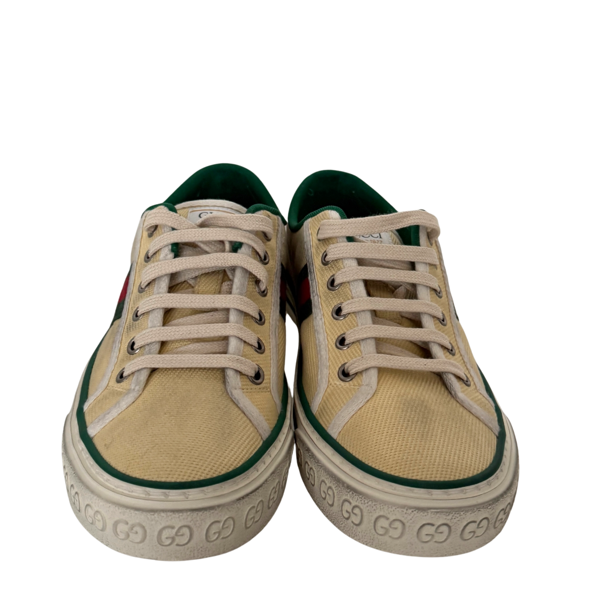 Gucci Tennis 1977 Low-Top-Sneaker Größe 40 Beige Fullset / neuwertig Gucci
