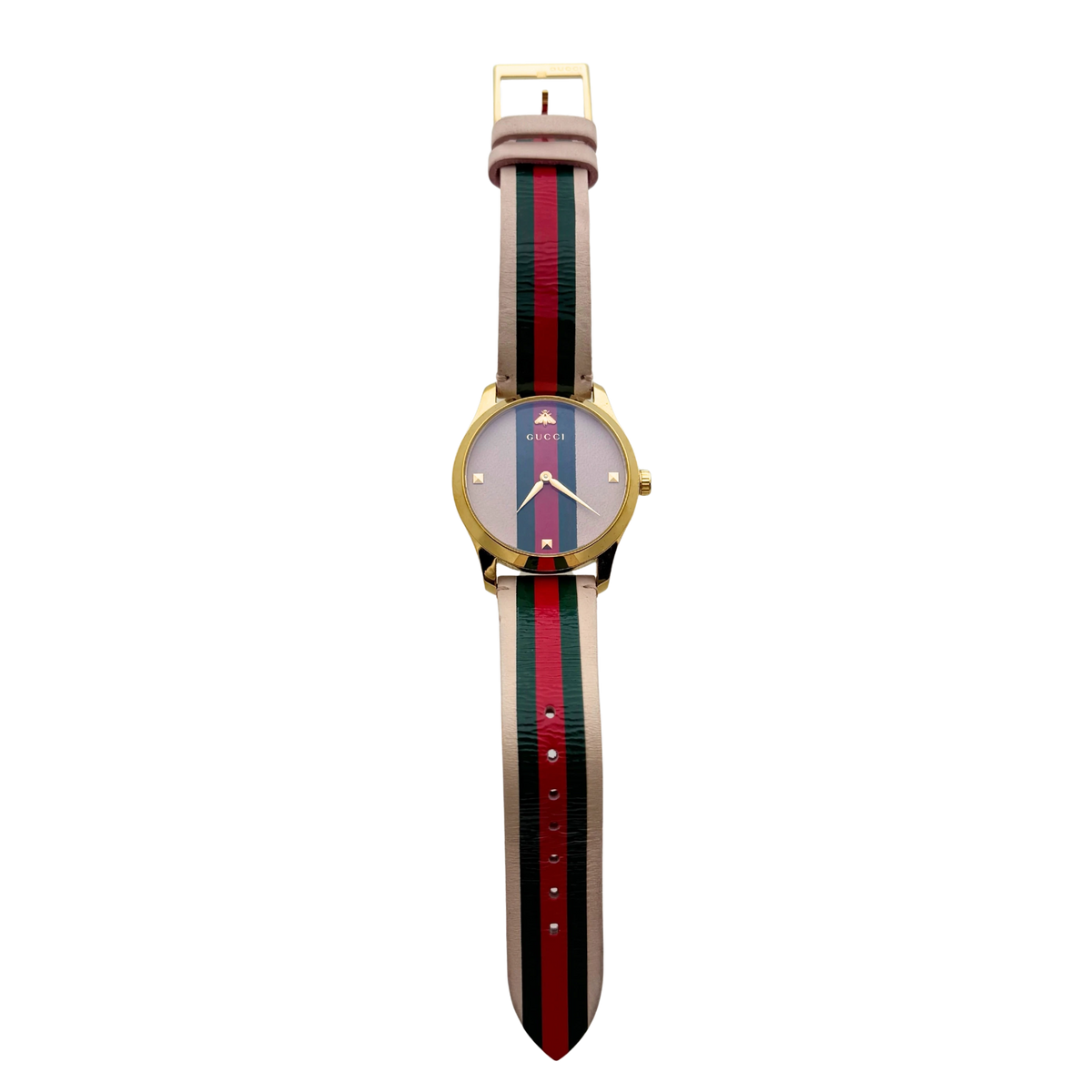 Gucci G-Timeless Unisex-Uhr (Modell YA1264077) Rosa / gut Gucci