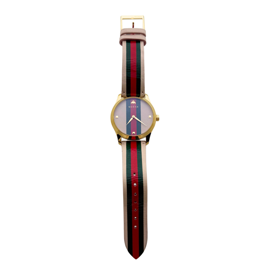 Gucci G-Timeless Unisex-Uhr (Modell YA1264077) Rosa / gut Gucci