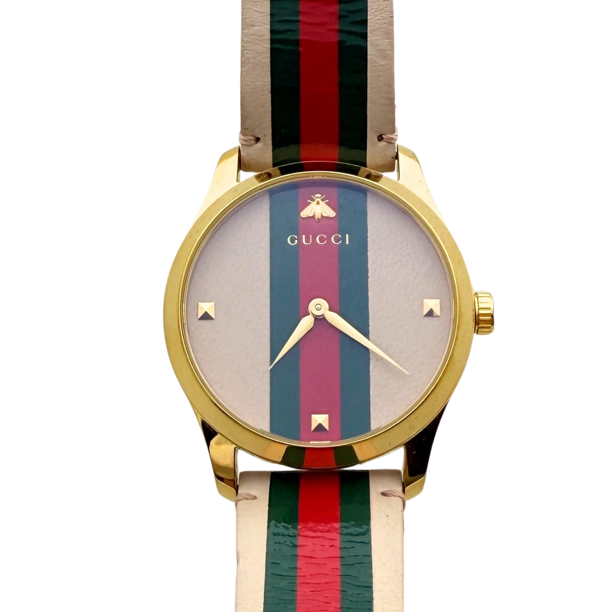 Gucci G-Timeless Unisex-Uhr (Modell YA1264077) Rosa / gut Gucci