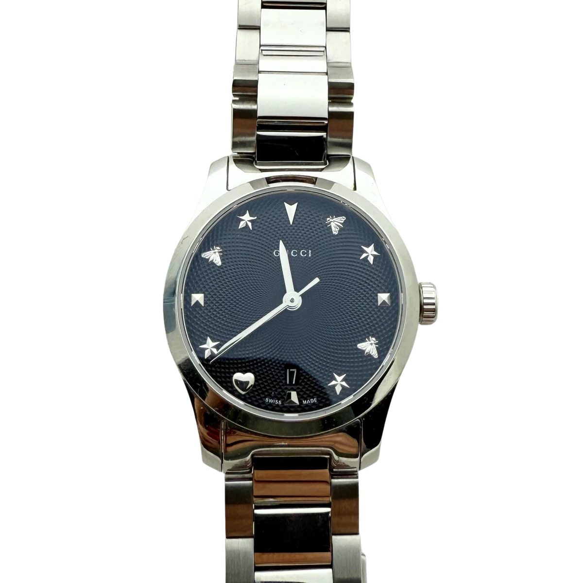 Gucci G-Timeless Damen-Uhr (Modell YA126573) Silber / sehr gut Gucci