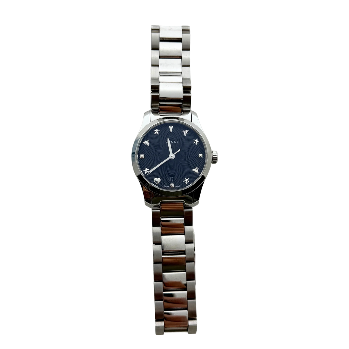 Gucci G-Timeless Damen-Uhr (Modell YA126573) Silber / sehr gut Gucci