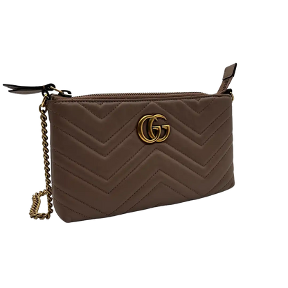 Gucci GG Marmont Matelasse Walle on Chain Mini Tasche mit Kette / gut Gucci