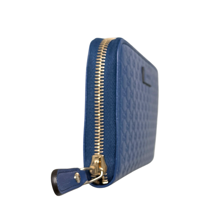 Gucci Micro Guccissima Geldbörse Blau / neuwertig Gucci