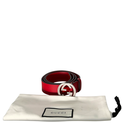 Gucci Interlocking GG Gürtel Größe 95 Rot / sehr gut Gucci