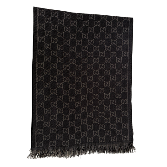 Gucci Schal aus Wolle Grau / neuwertig Gucci