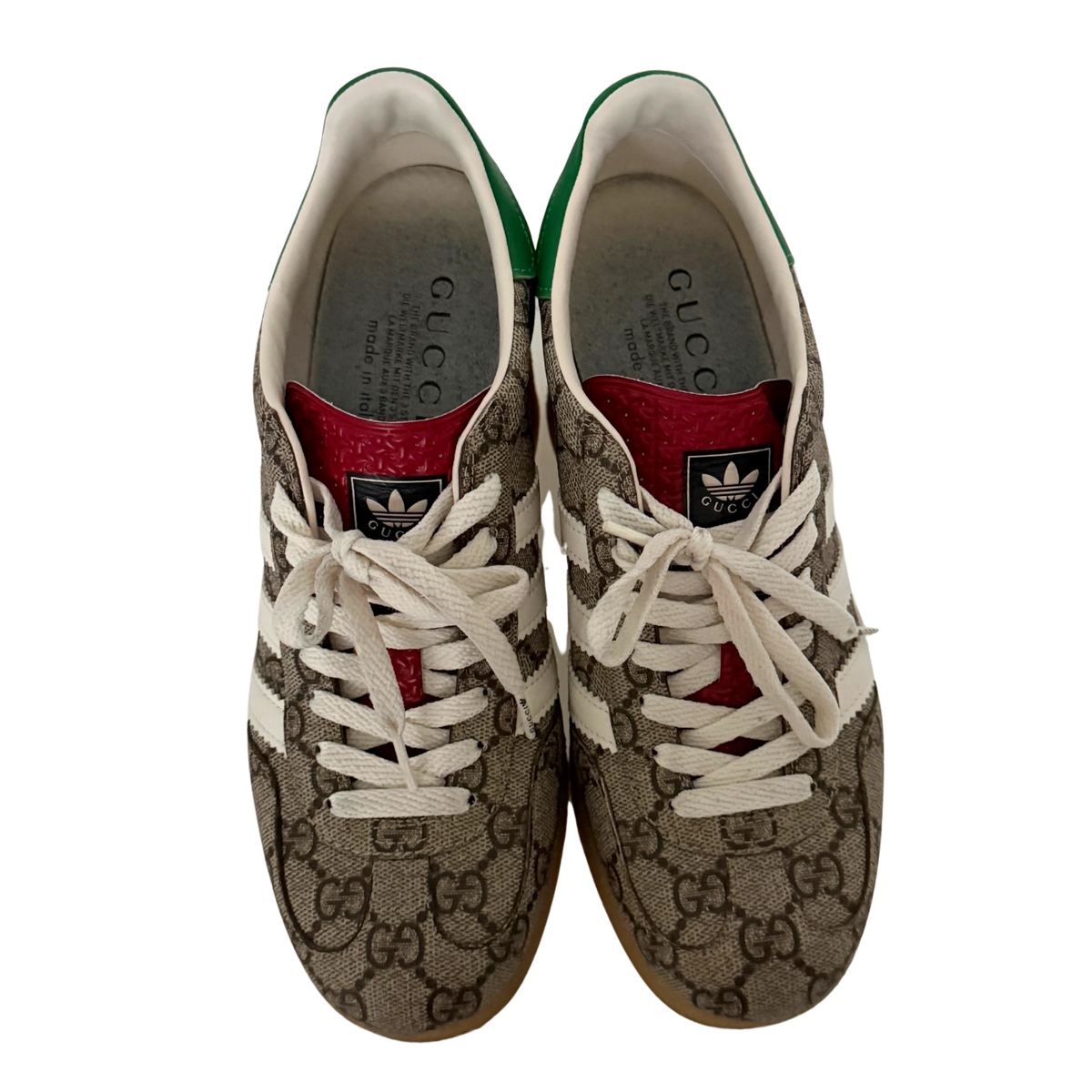 Adidas x Gucci Gazelle Wedge Beige GG Monogram Größe 38 Braun / sehr gut Gucci