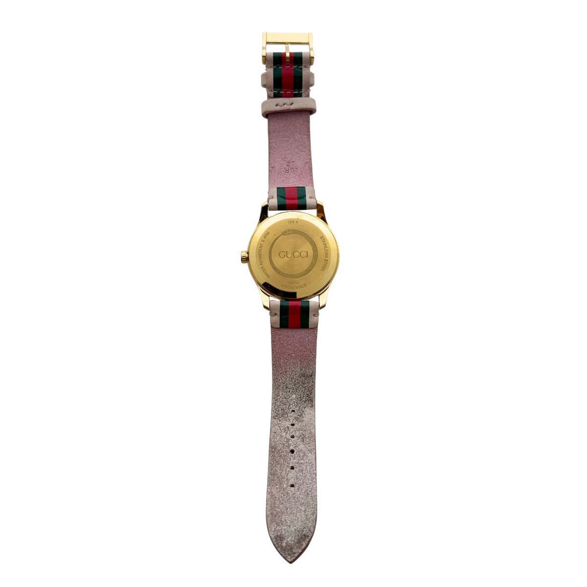 Gucci G-Timeless Unisex-Uhr (Modell YA1264077) Rosa / gut Gucci