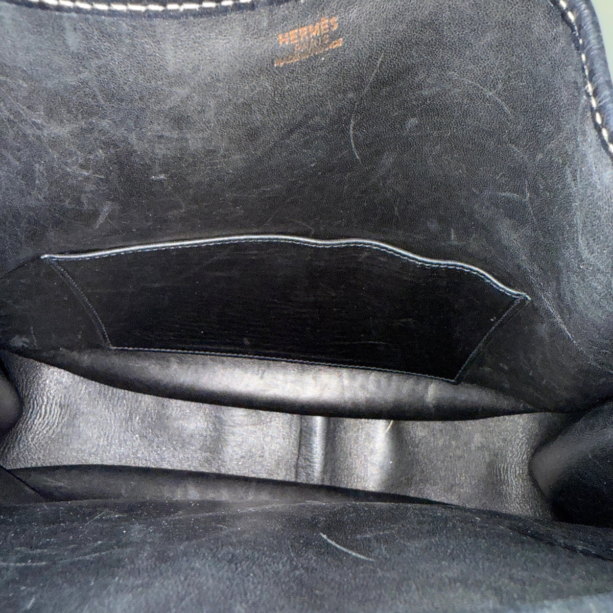 Hermès Evelyne 29 Toile Clemence 1999 Ecru Schwarz / sehr gut Hermès