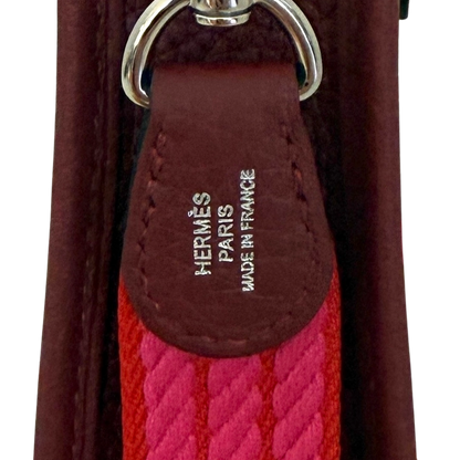 Hermès 16 Amazone Clemence/Sangle Rot Orange Paladium Fullset / neuwertig Hermès