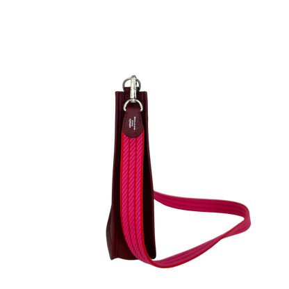 Hermès 16 Amazone Clemence/Sangle Rot Orange Paladium Fullset / neuwertig Hermès