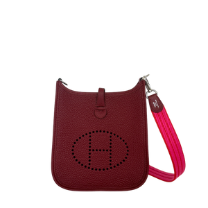 Hermès Evelyne 16 Amazone Clemence/Sangle Rood Oranje Palladium