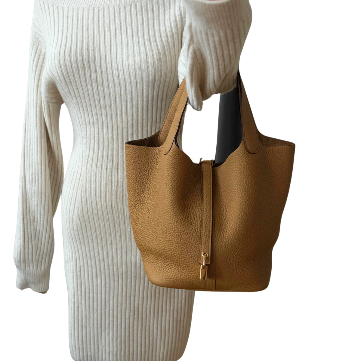 Hermès Picotin Lock 22 Taurillon Clemence Biscuit Fullset/ neuwertig Hermès