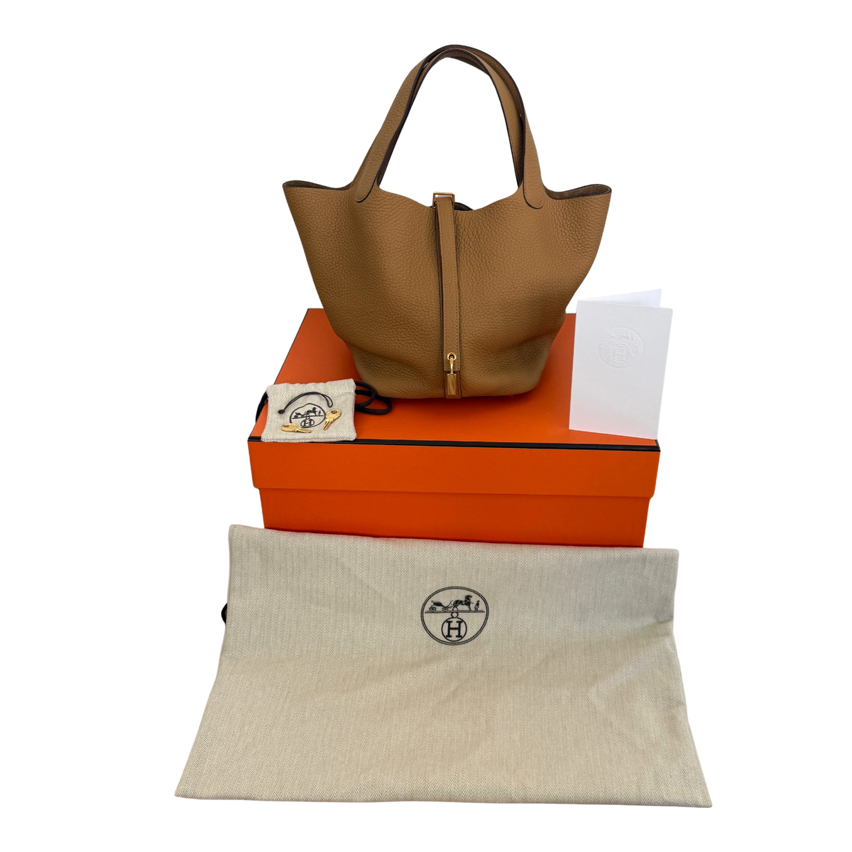 Hermès Picotin Lock 22 Taurillon Clemence Biscuit Fullset/ neuwertig Hermès