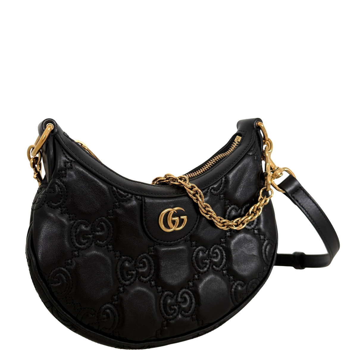 Gucci GG Marmont Half Moon Mini Bag Schwarz / sehr gut Gucci