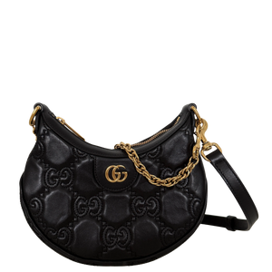 Gucci GG Marmont Half Moon Minibag Zwart
