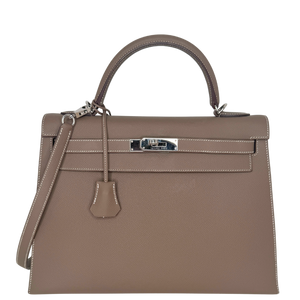 Hermès Kelly Bag 32 Sellier Epsom Leder Etoupe