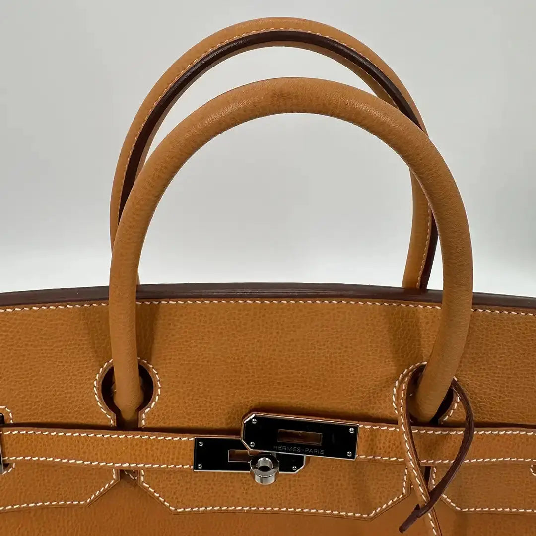Hermès Birkin Bag 40 Vache Liégée Leder braun Palladium Fullset 2007 / sehr gut Hermès