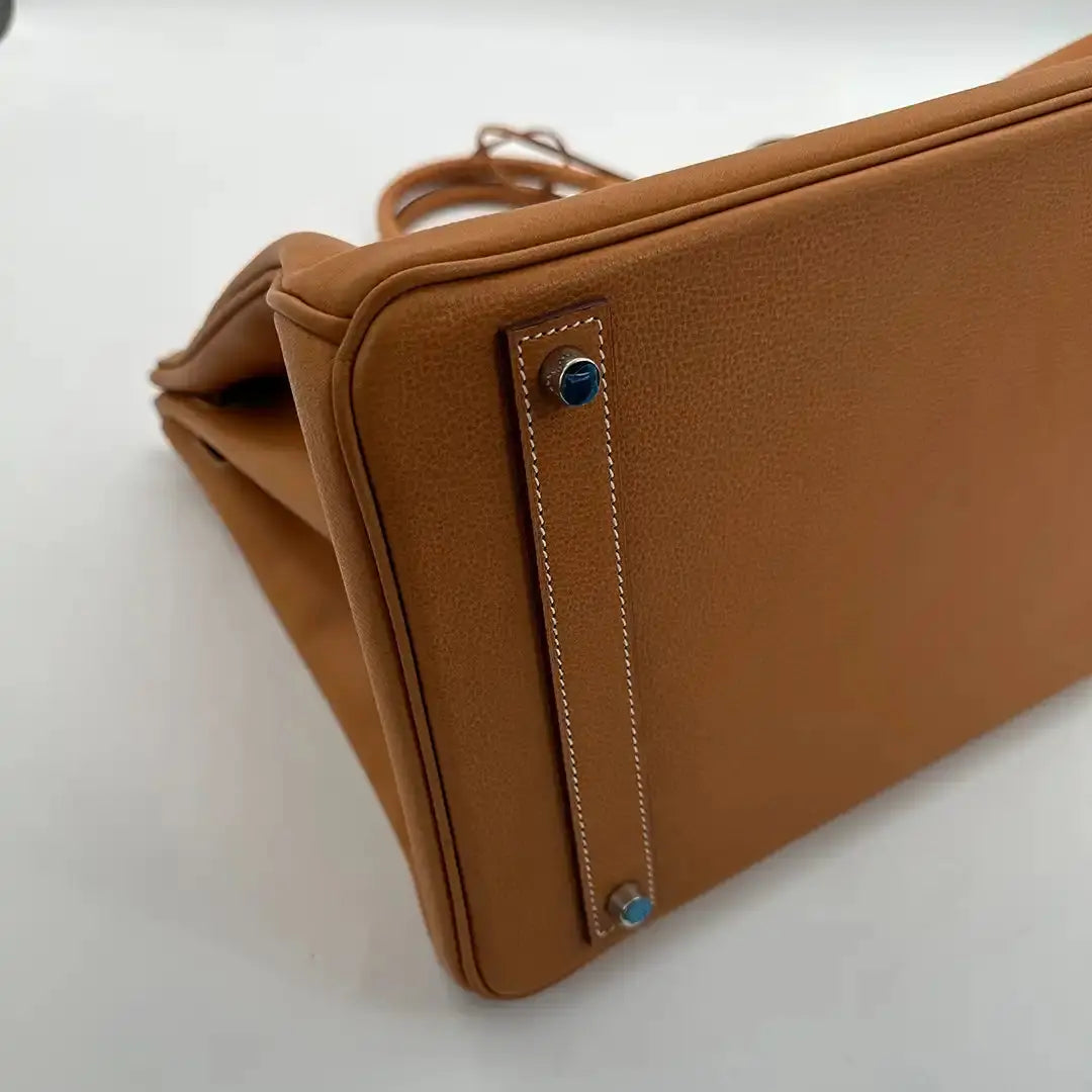 Hermès Birkin Bag 40 Vache Liégée Leder braun Palladium Fullset 2007 / sehr gut Hermès