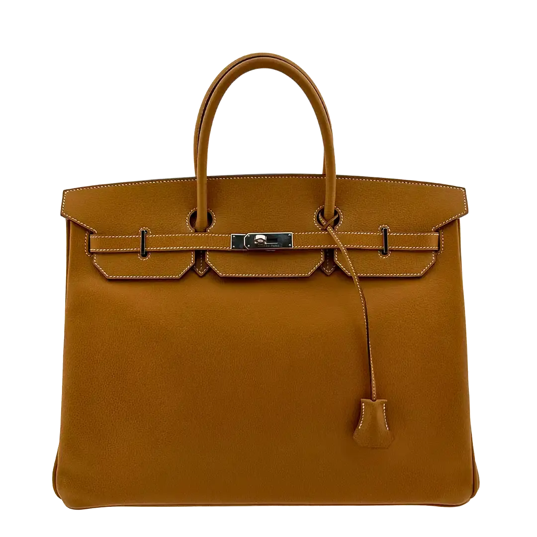Hermès Birkin Bag 40 Vache Liégée Leder braun Palladium Fullset 2007 / sehr gut Hermès
