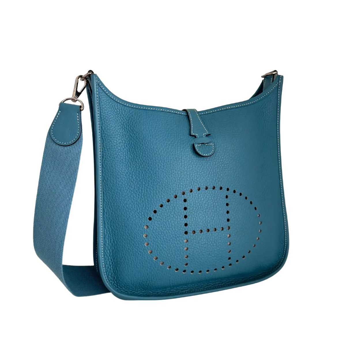 Hermès Evelyne III 29 blau Clemence  Palladium Fullset 2010 / sehr gut Hermès