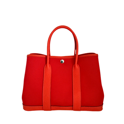 Hermès Garden Party 30 Verso, orange mécano / Cuivre / capucine 2023 Fullset / ungetragen Hermès