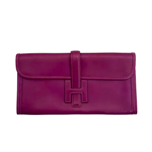 Hermès Jige 29 Elan Rose Poupre Clutch Swift