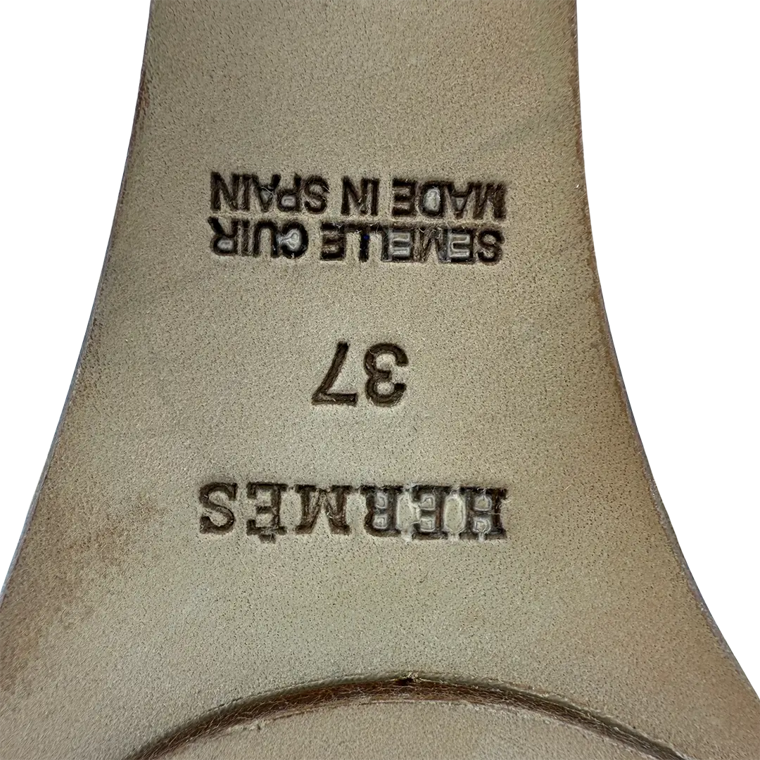 Hermès Keilsandalen mit Schnürung  beige Größe 37 / sehr gut Hermès