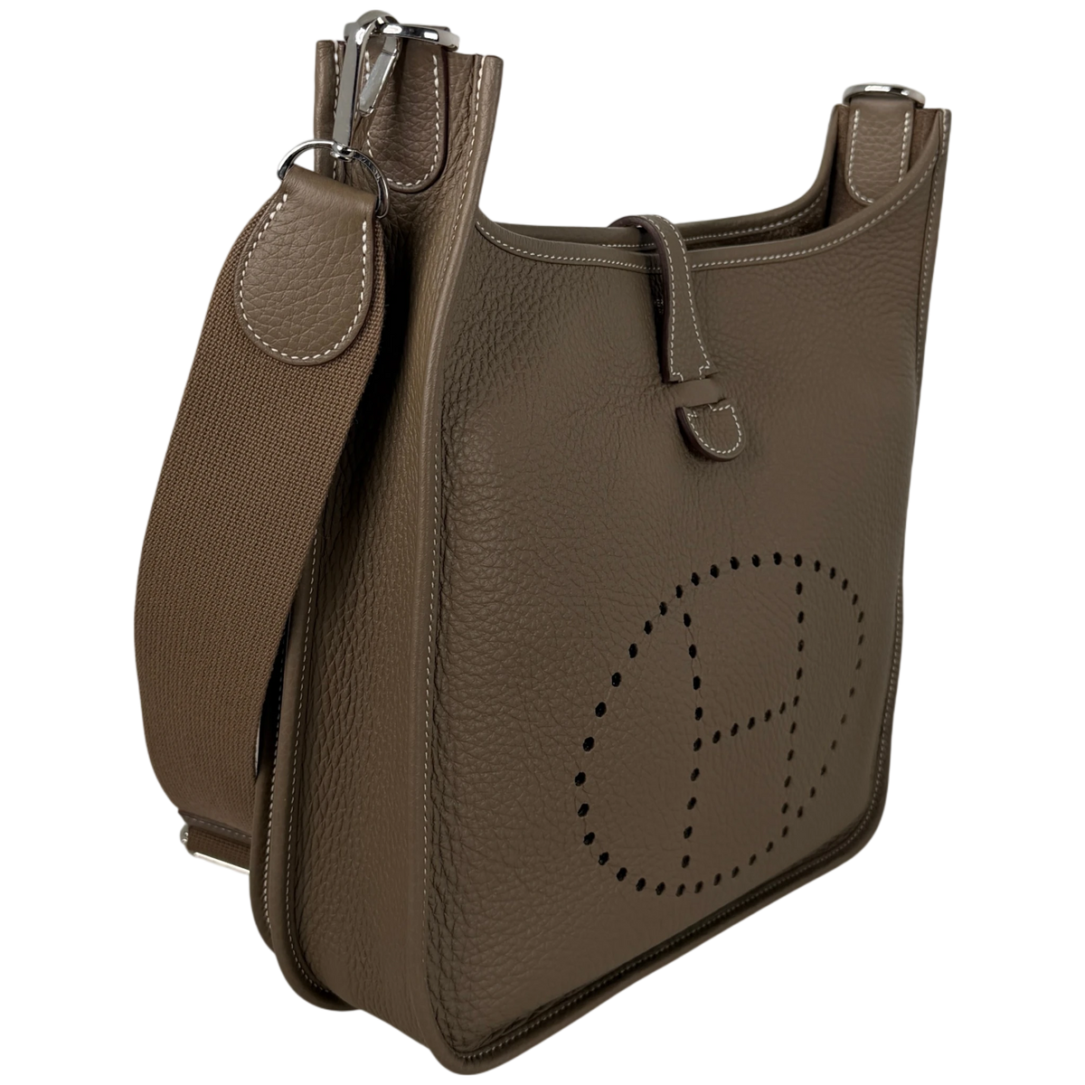 Hermès Evelyne III 29 PM Taurillon Clémence Étoupe Palladium