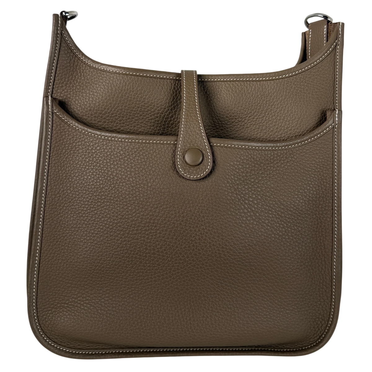Hermès Evelyne III 29 PM Taurillon Clémence Étoupe Palladium