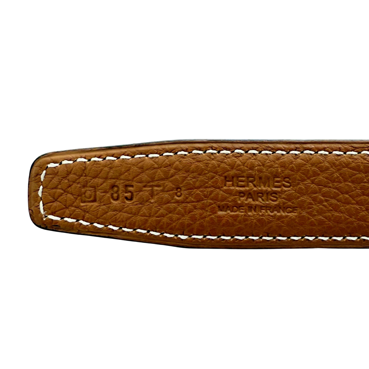 Gürtelschließe H & Wendbarer Gürtelriemen Braun Größe 85 / sehr gut Hermès