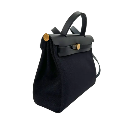 Hermès Herbag Zip 31 goldene Hardware Vache Hunter schwarz Fullset 2022/ neuwertig Hermès