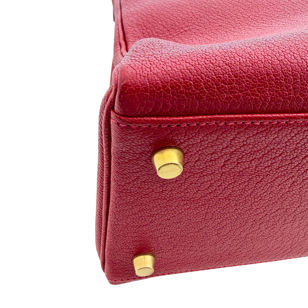 Hermès Vintage Chèvre Mysore Retourné 35 Kelly Bag Rouge Vif goldene Hardware / sehr gut Hermès