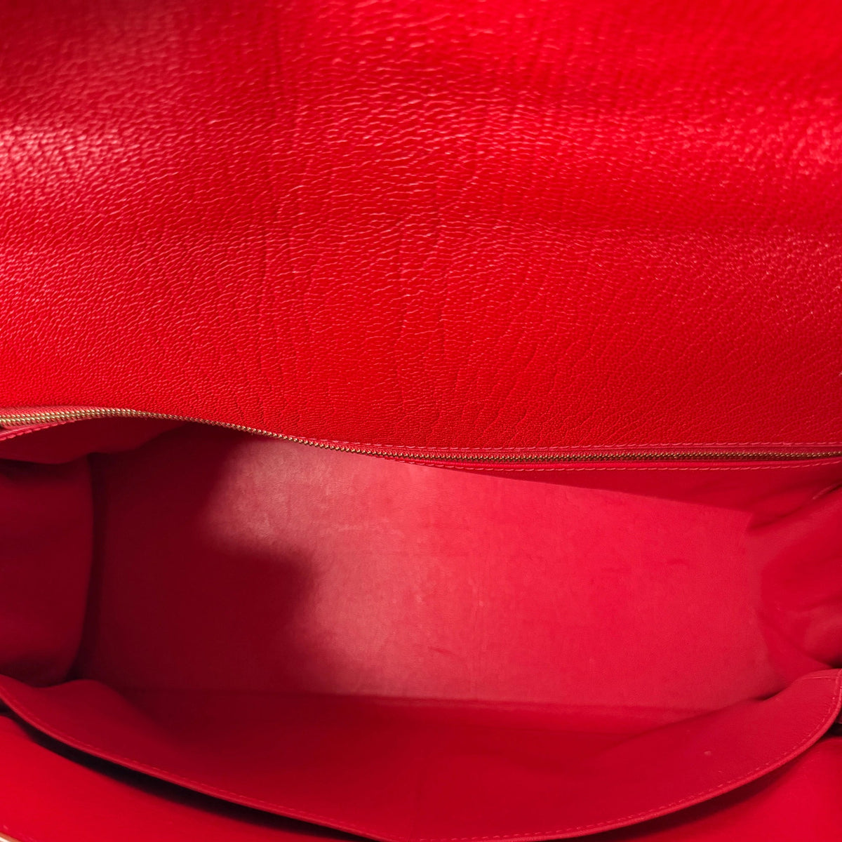 Hermès Vintage Chèvre Mysore Retourné 35 Kelly Bag Rouge Vif goldene Hardware / sehr gut Hermès