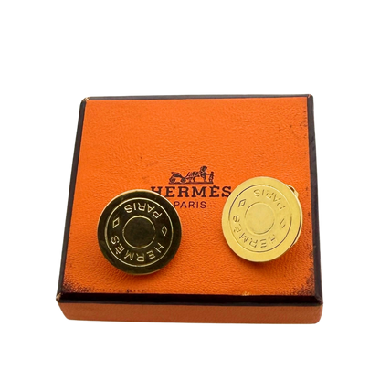 Hermès Clou de Selle Clip-on oorbellen goud