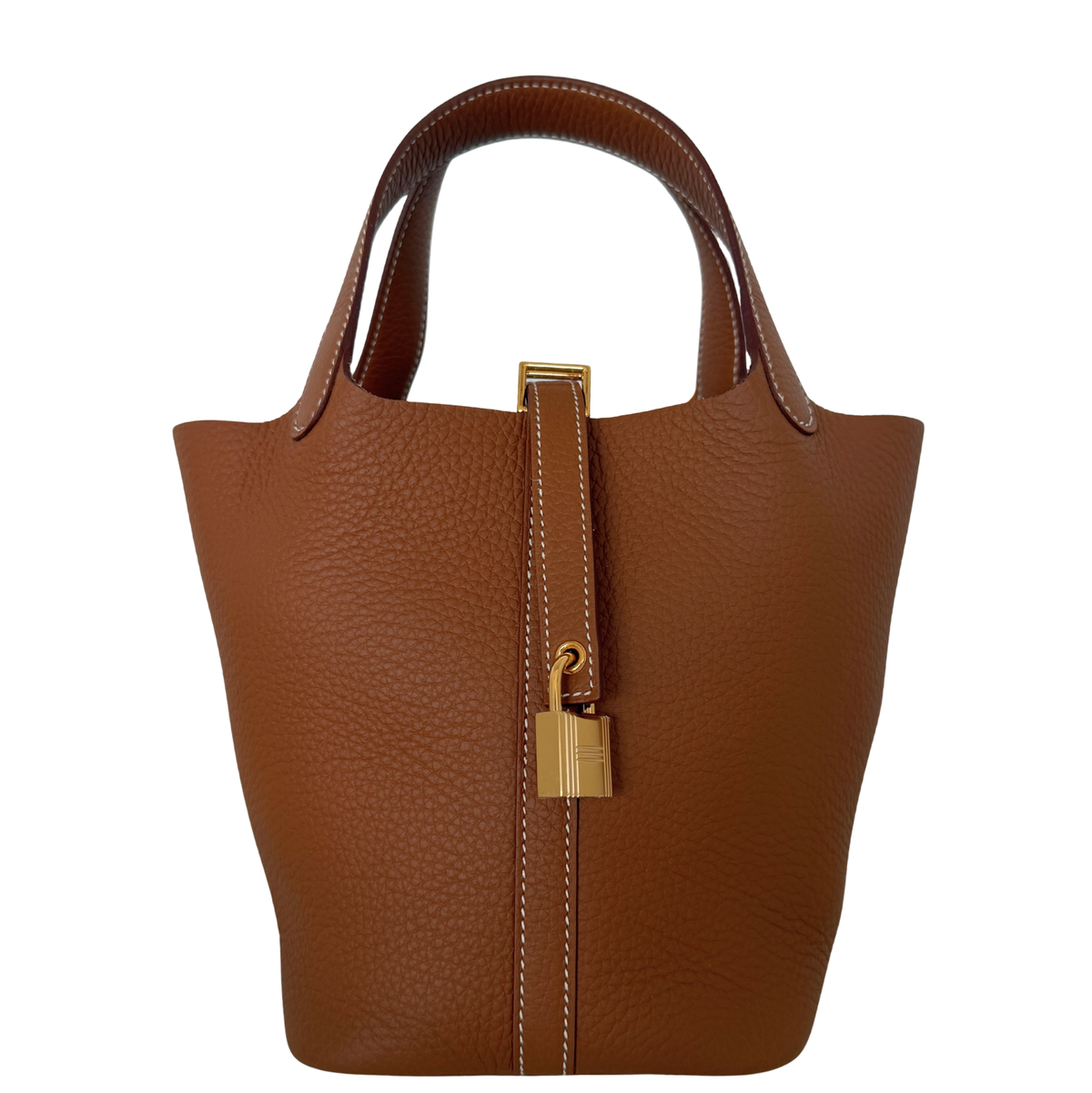 Hermès Picotin 18 Taurillon Clémence braun goldene Hardware 2025 Fullset / neuwertig Hermès