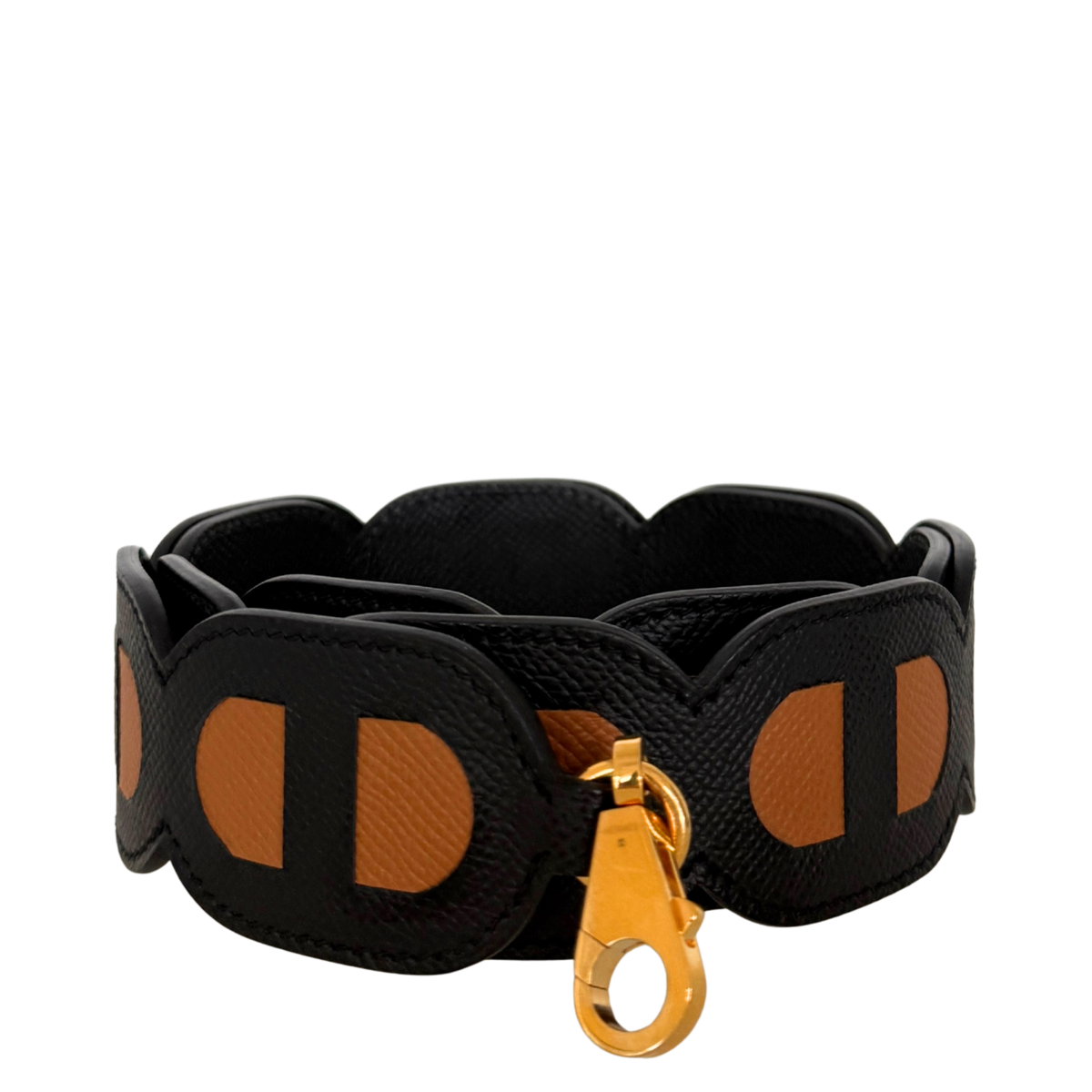 Hermès Schulterriemen Maillons Noir Gold 92 Fullset / neuwertig Hermès
