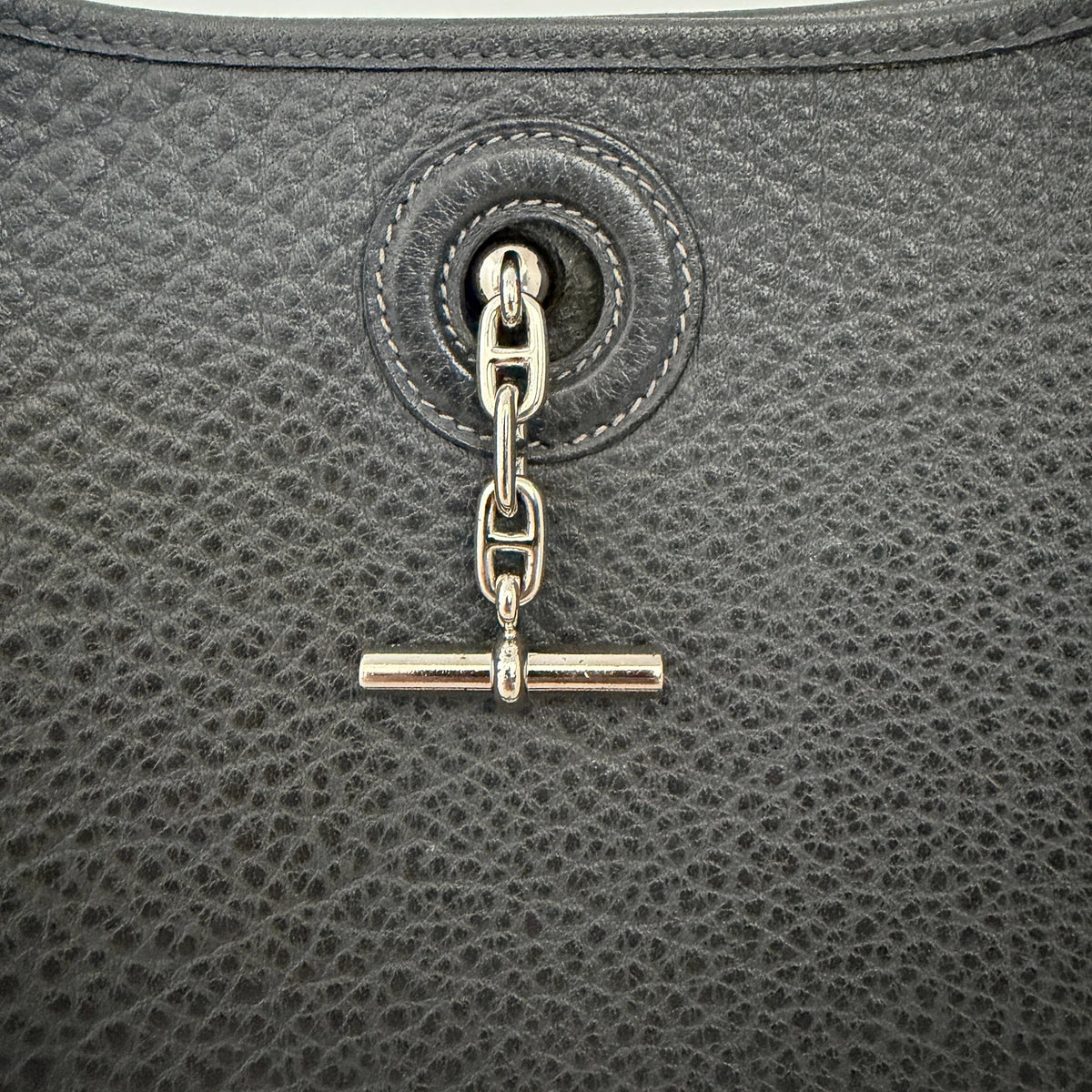 Hermès Vespa PM Vintage Clemence Leder dunkelgrau / sehr gut Hermès