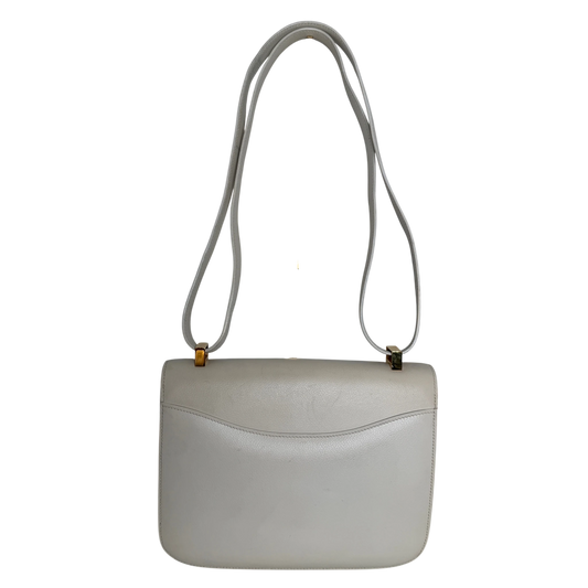 Hermès Constance 23 Vintage 1994 Leder Weiß Gold – Ansicht 2