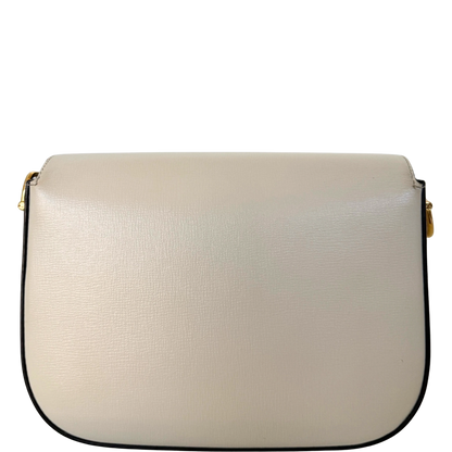 Gucci Kleine Horsebit 1955 Schultertasche Weiß / sehr gut Gucci
