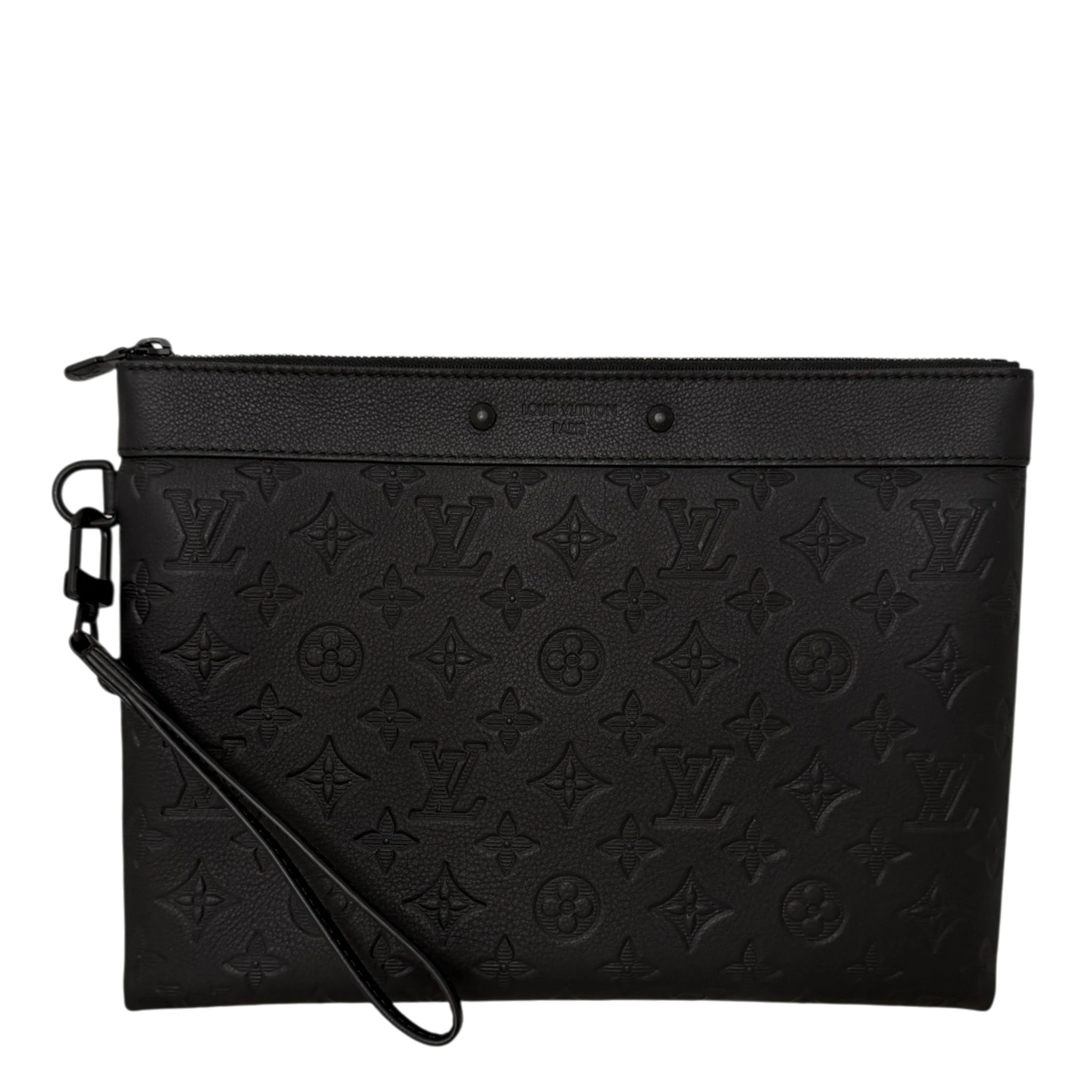 Louis Vuitton Pochette To-Go Monogram Shadow Leder / neuwertig Louis Vuitton
