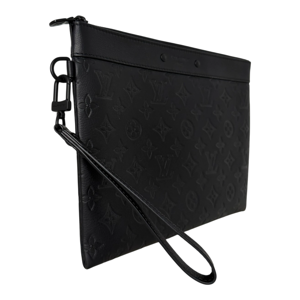 Louis Vuitton Pochette To-Go Monogram Shadow Leder / neuwertig Louis Vuitton
