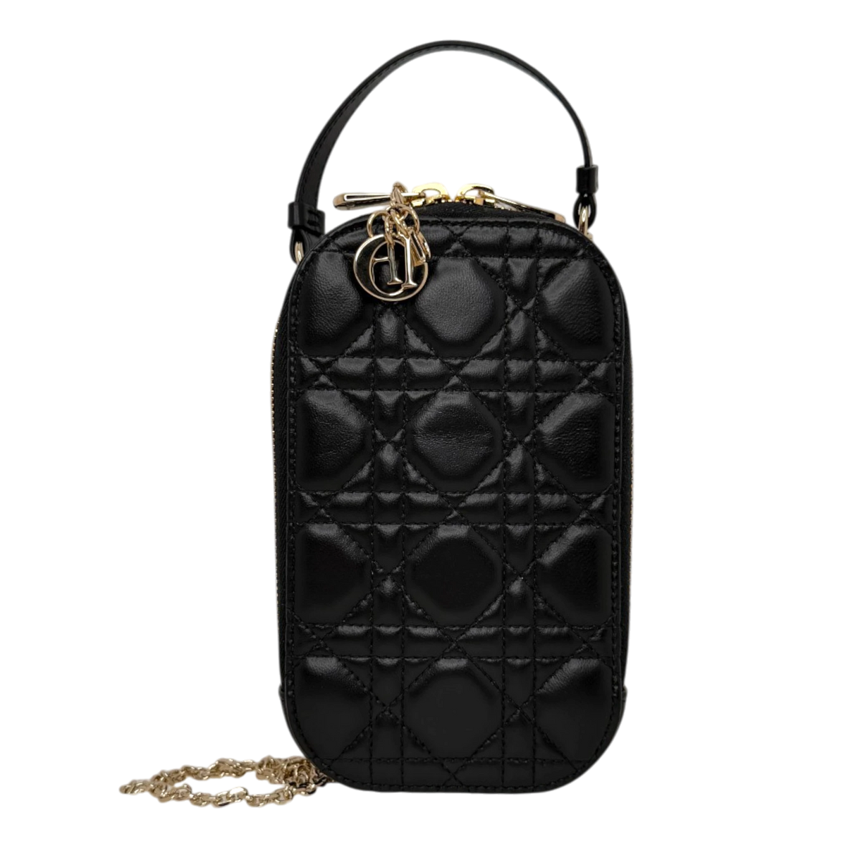 Dior Lady Dior Call'in Smartphone Tasche Lammleder schwarz 2025 / neuwertig Dior