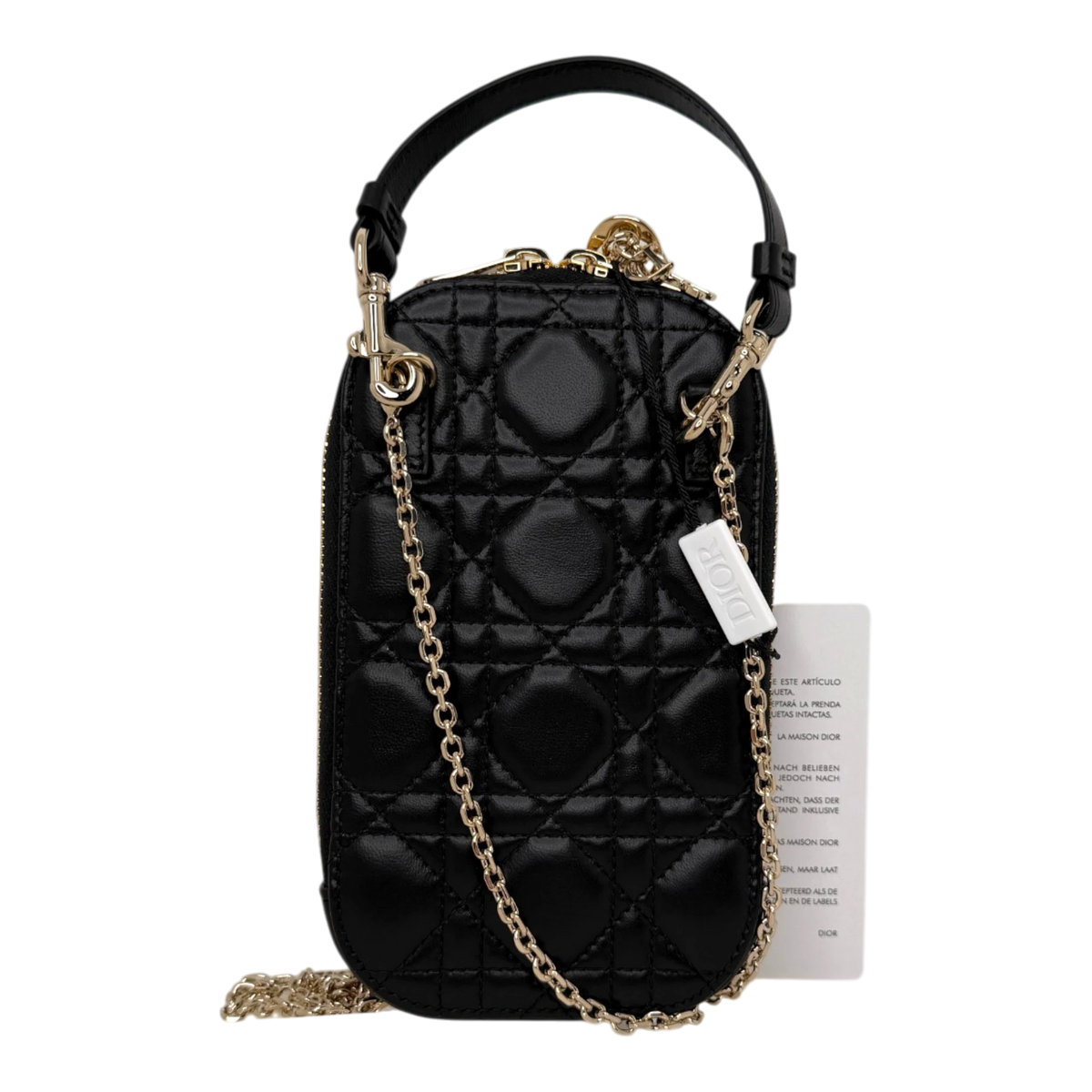 Dior Lady Dior Call'in Smartphone Tasche Lammleder schwarz 2025 / neuwertig Dior