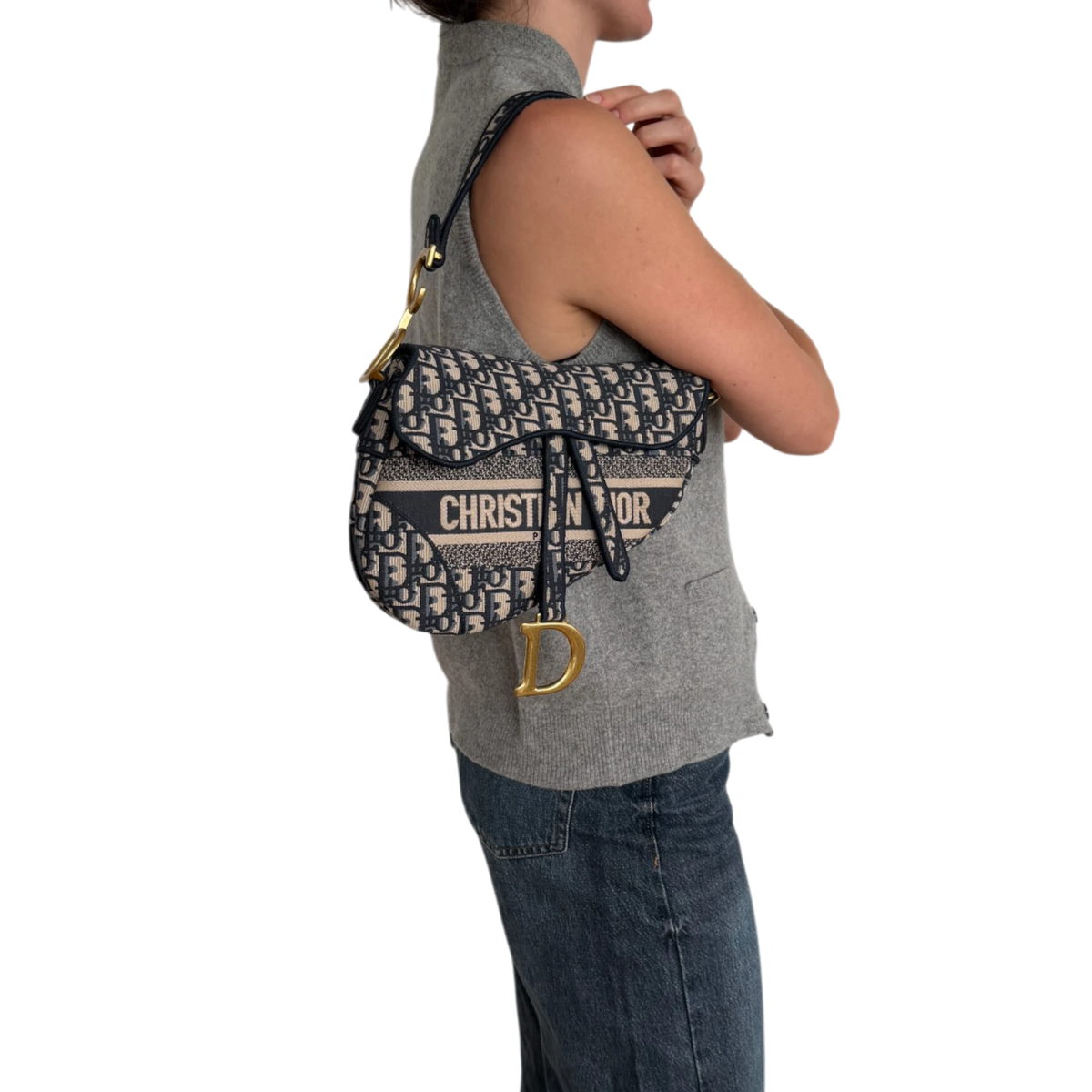 Dior Saddle Bag Dior Oblique mittelgroß / neuwertig Dior