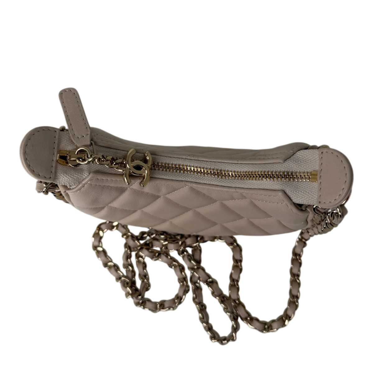 Chanel Hobo Bag Mini light beige Lammleder / sehr gut Chanel