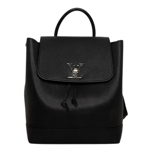 Louis Vuitton Lockme leren rugzak zwart zilver