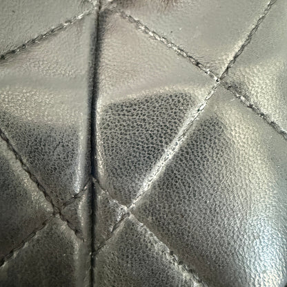 Chanel Matelasse Top Handle Handtasche Schwarz / akzeptabel Chanel