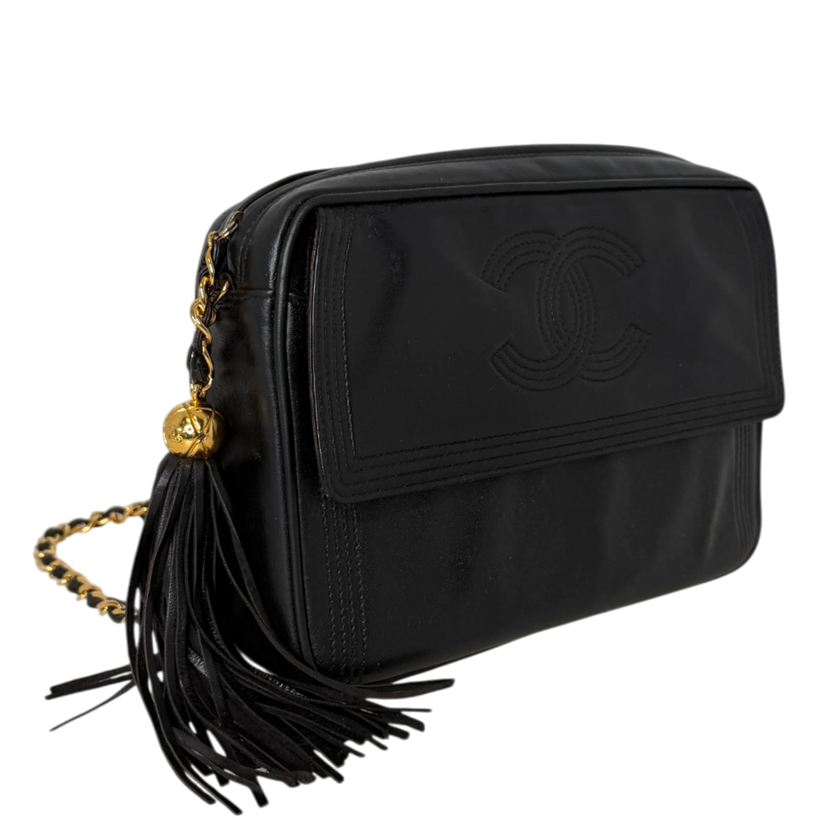 Chanel Coco Mark Camera Bag Lammleder Schwarz Chanel
